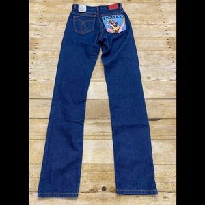 RARE Fiorucci cowgirl yves cigarette medium dark jeans size 27
